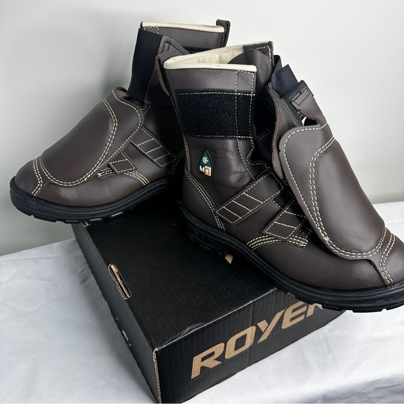 Royer - Composite Toe Work Boots with Met Guard FR Composite Toe - Brown Leather - Picture 11 of 14